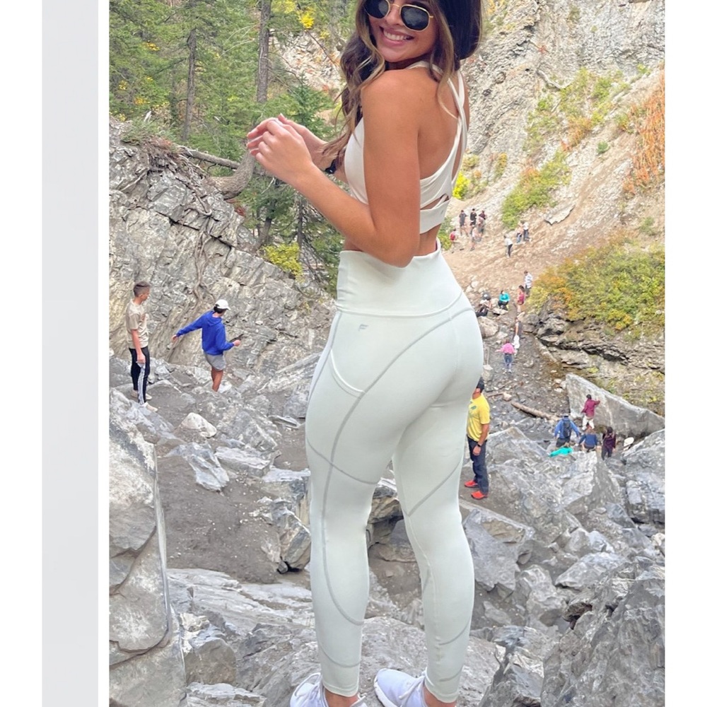 Fabletics Cold Weather Silver Reflective High-Wai… - image 3